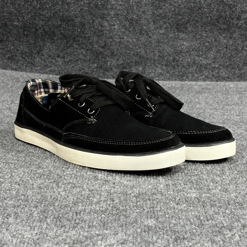 Gotcha Shoes Mens Size 9.5 Black Laguna Leather Canvas Boat Skate Surf Casual
